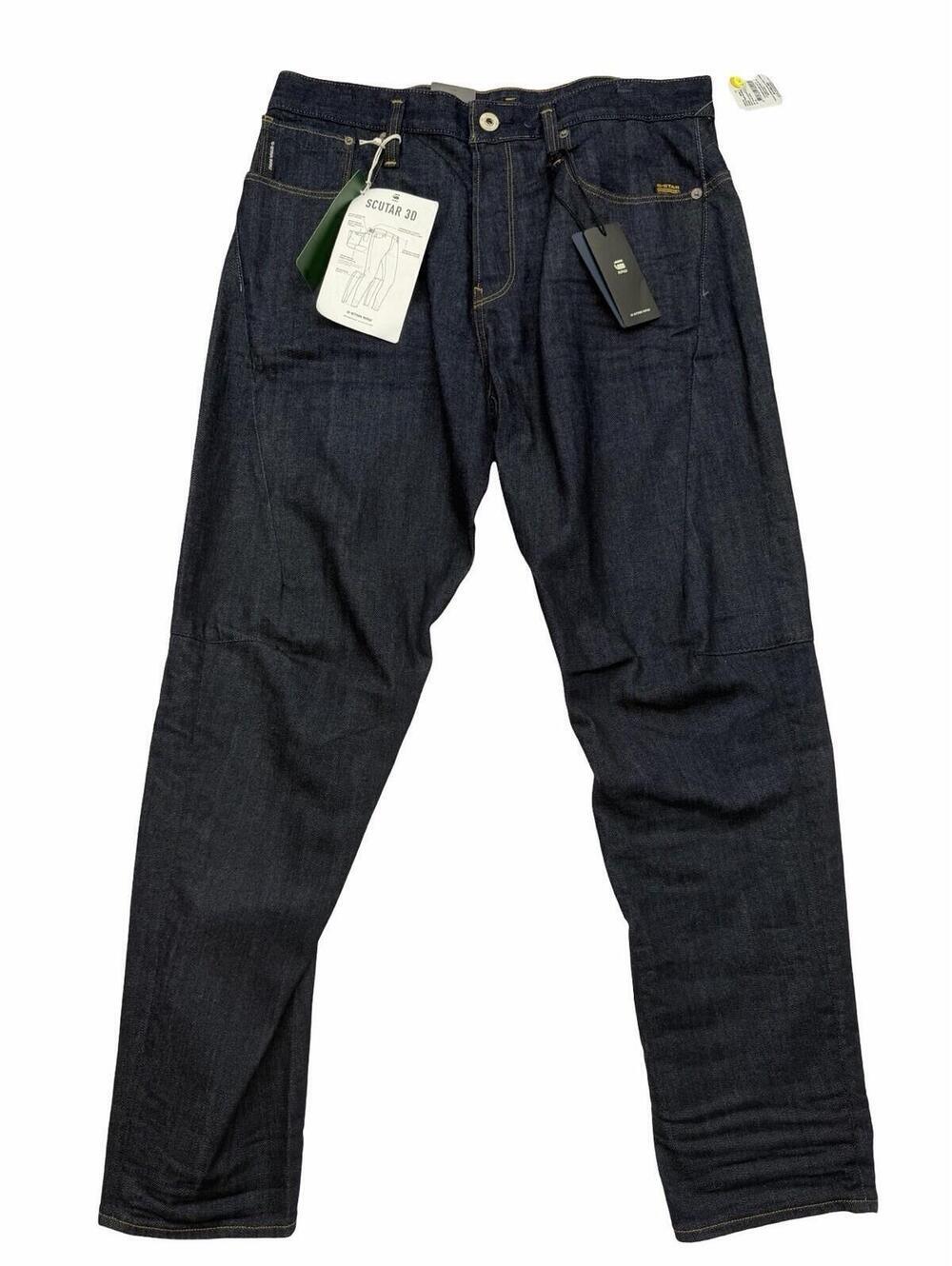 G-Star RAW Scutar 3D Slim Tapered Jeans Raw Denim Size 33 W | 30 L